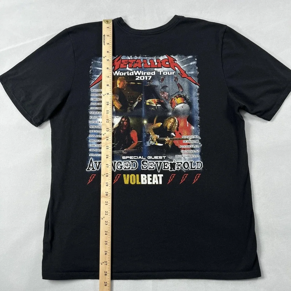 Metallica Shirt Youth XL Black Nike Hardwired To Self Destruct‎ Tour 2017